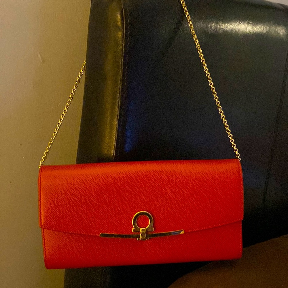 Salvatore Farragamo calfskin Gancio shoulder bag never used